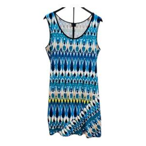 Covington Women's Sleeveless Peacock Pattern Summer Dress Size XL/EG
